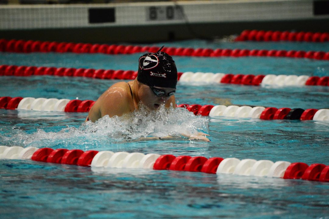 Danielle Della Torre Swims NCAA’s Top 200 Breaststroke as Georgia Sweeps Auburn