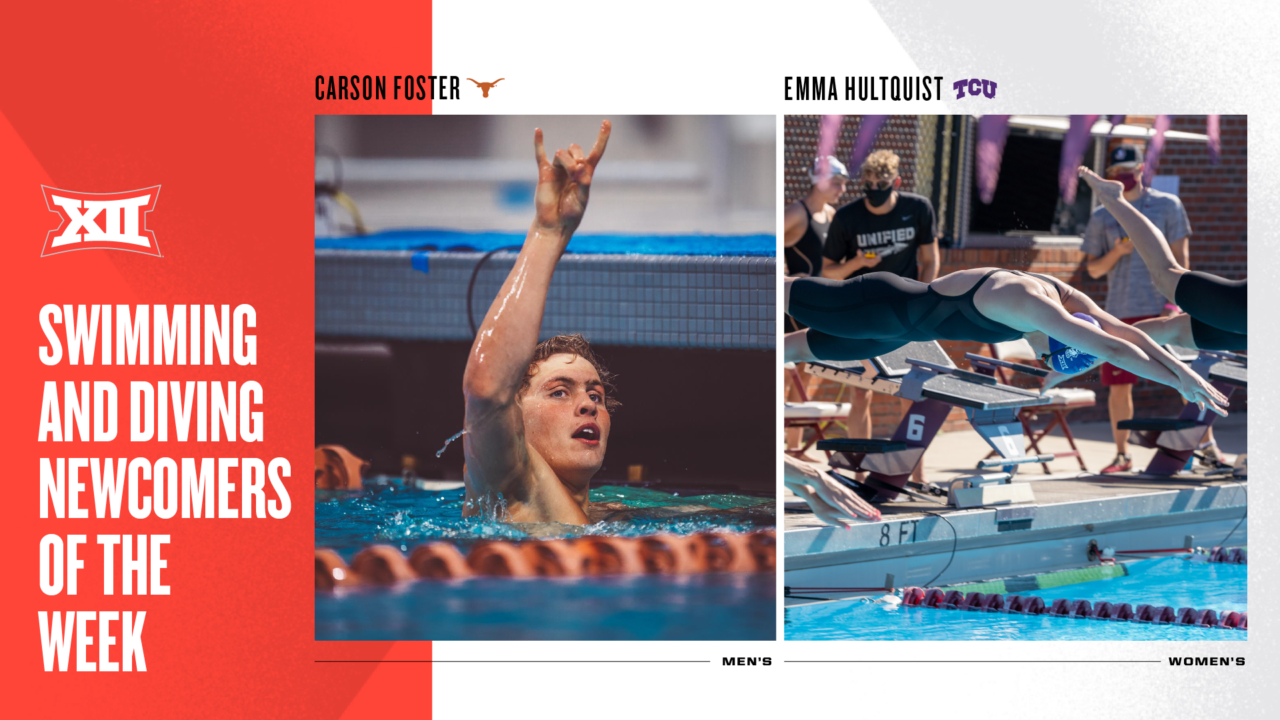 Carson Foster, Emma Hultquist Named Inaugural Big 12 Newcomers of the Week