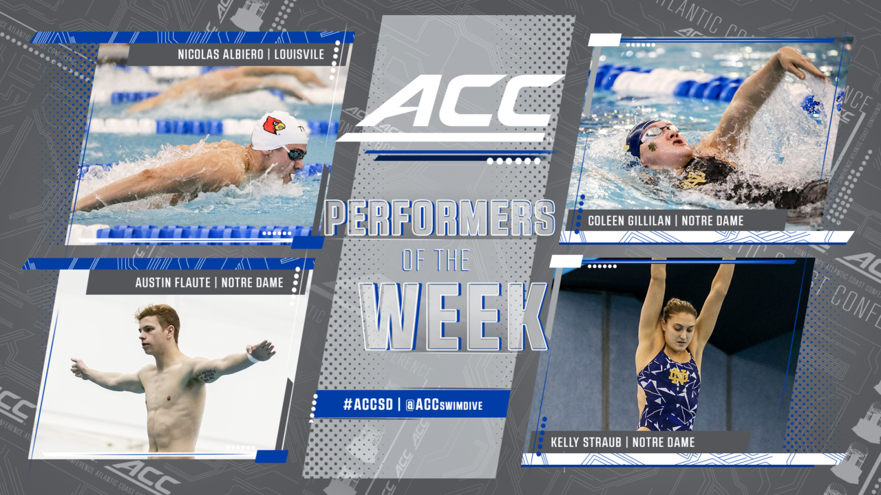 Louisville’s Albiero, Notre Dame’s Gillilan Named ACC Swimmers of the Week