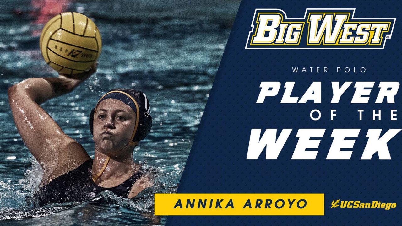 UC San Diego’s Arroyo Named Big West Women’s Water Polo Player of the Week