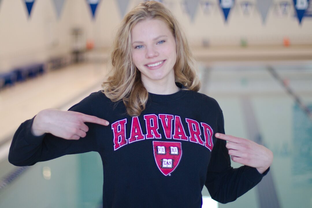 First Year Anya Mostek Wins Three Events, Leading Harvard to Victory Over Rutgers