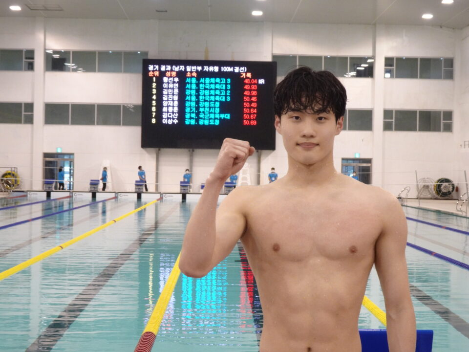 World Junior Record Holder Hwang Sunwoo Heads Up Korean OLY Roster
