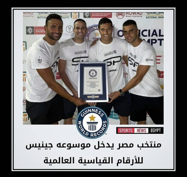 Egyptian Team Shatters 100×50 Freestyle Relay World Record