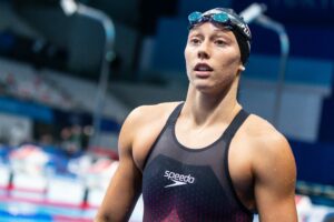 After A Very Long Break Hali Flickinger Returns to Racing At The FINA World Cup