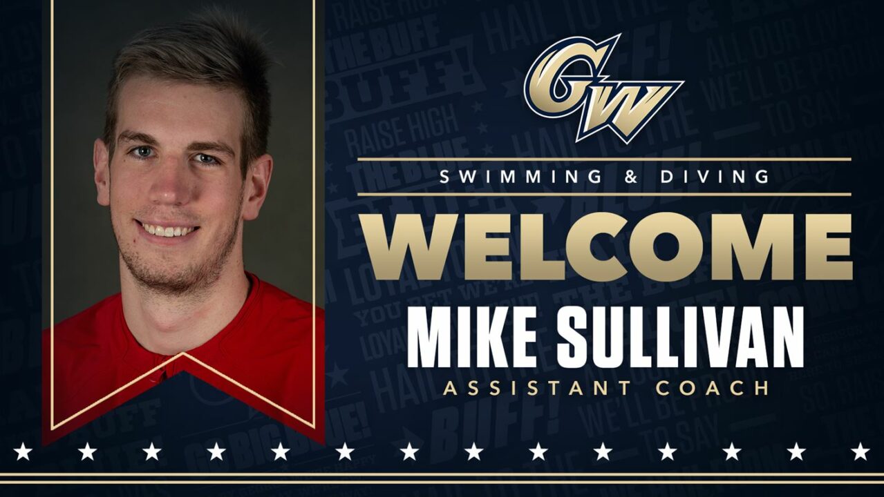 Mike Sullivan Named George Washington Swimming & Diving Assistant Coach