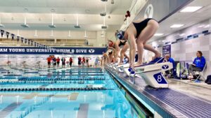 BYU Wins 7 of 13 Events in Annual Relay Meet with Utah