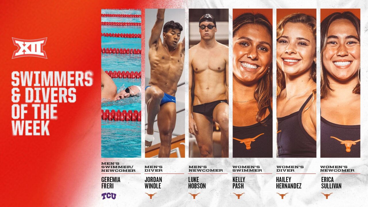 TCU’s Freri, Texas’ Pash Named Big 12 Swimmers of the Week