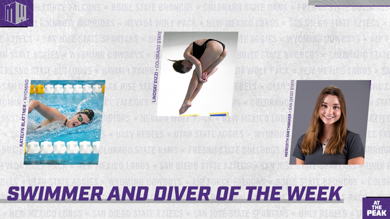 Blattner, Gizzi & Smithbaker Earn Weekly Mountain West Swim & Dive Honors