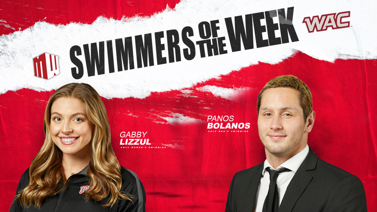 UNLV’s Lizzul, Bolanos Sweep MW, WAC Weekly Swim Honors