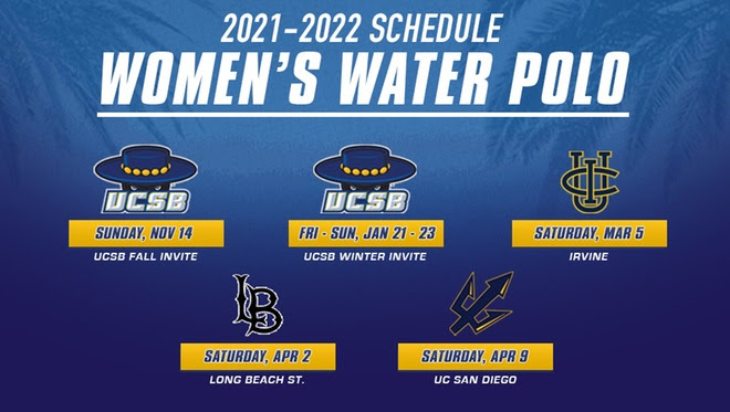 UC Santa Barbara Women’s Water Polo Releases 2021-22 Schedule