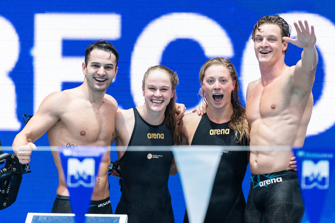Swim of the Week: Dutch Break Mixed Relay WR With Epic Come-From-Behind Victory