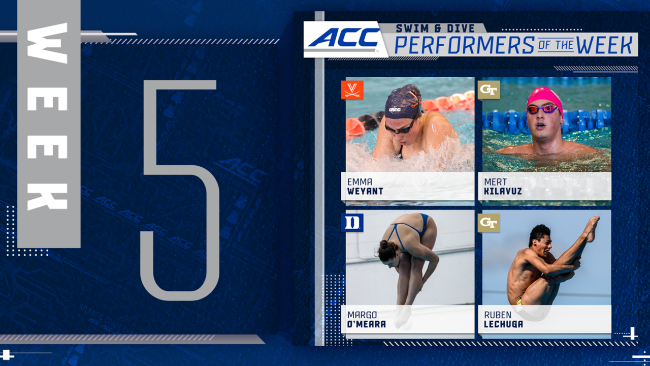 UVA’s Weyant, Georgia Tech’s Kilavuz Named ACC Swimmers of the Week