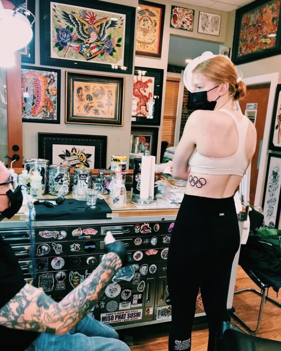 Lydia Jacoby Gets Olympic Tattoo from Same Artist as Another Famed Olympian