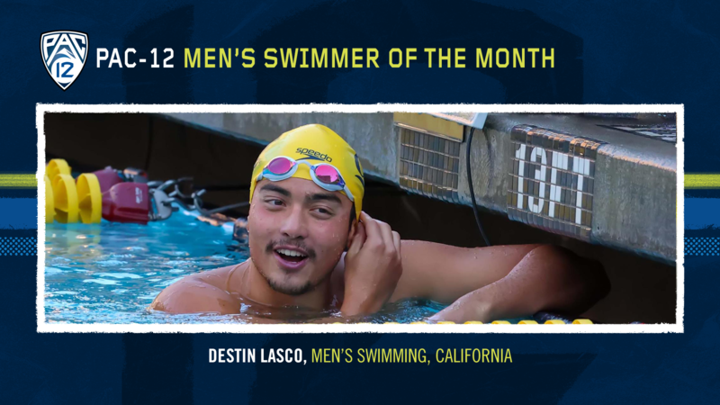 Golden Bear Destin Lasco Named Pac-12 Men’s Swimmer of the Month for December