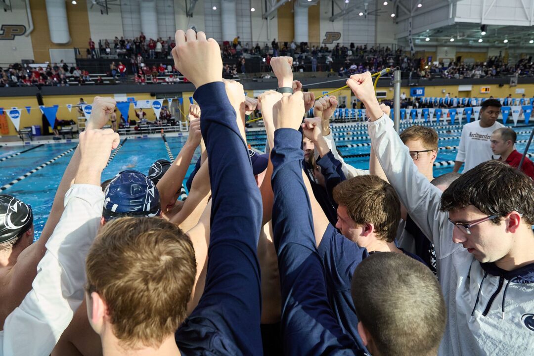 Baganha Hits 19.80 50 Free as Penn State Rolls Past Navy in Combined Dual