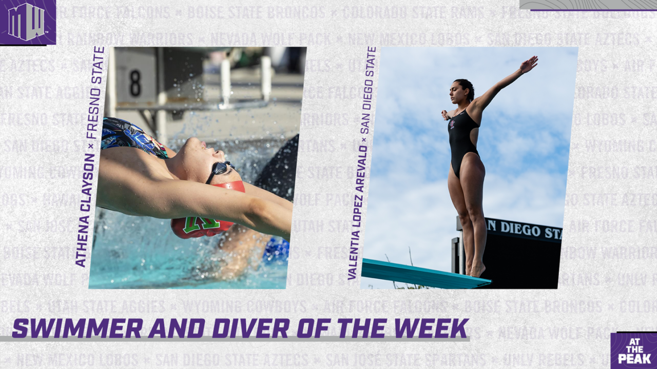 Clayson, Lopez Arevalo Earn Mountain West Weekly Swim & Dive Awards