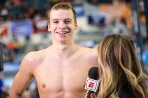 WATCH: Leon Marchand Swims Nation-Leading Times In 200 IM/400 IM/200 Fly At NCSU Invite