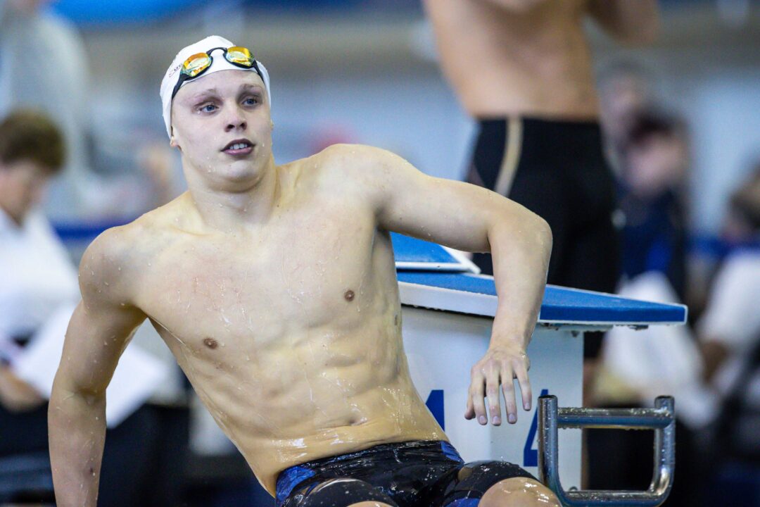 Matt Sates Swims 4:08.73 500 FR in Prelims, #8 Performer All-Time, #2 Freshman