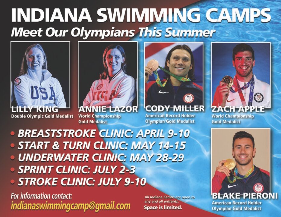2022 Indiana Swim Camps Sign Up Today!