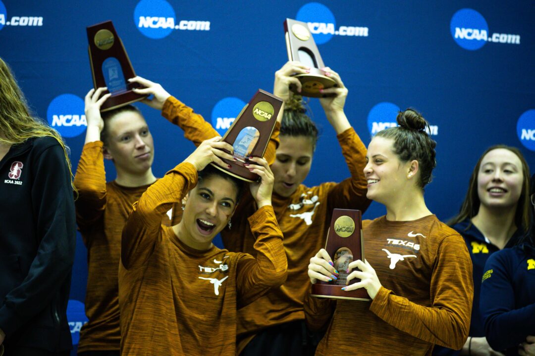 Carol Capitani on Texas/NC State: “Some of the best fun I’ve ever had at a dual meet”