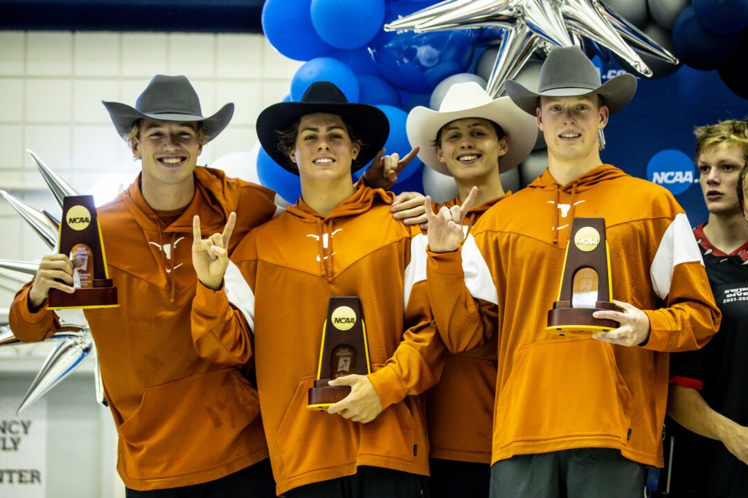 Longhorn Legacy Continues As Texas Snags 2nd, 3rd, and 5th In The 200 Freestyle