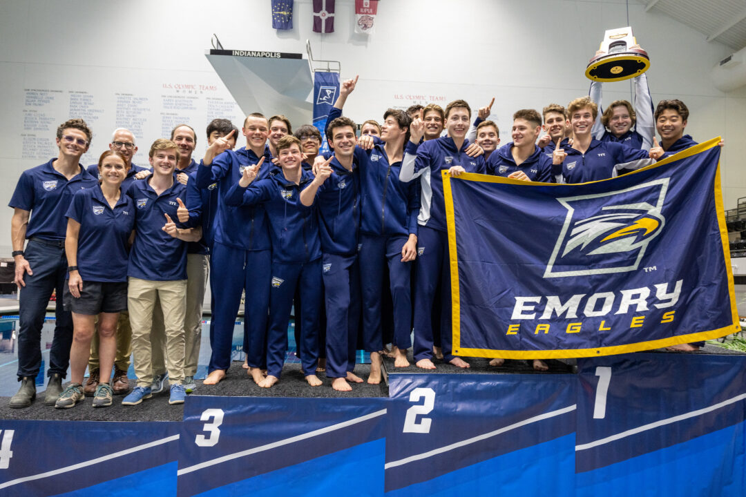 Emory Wins 2022 DIII Men’s Swimming And Diving Championships