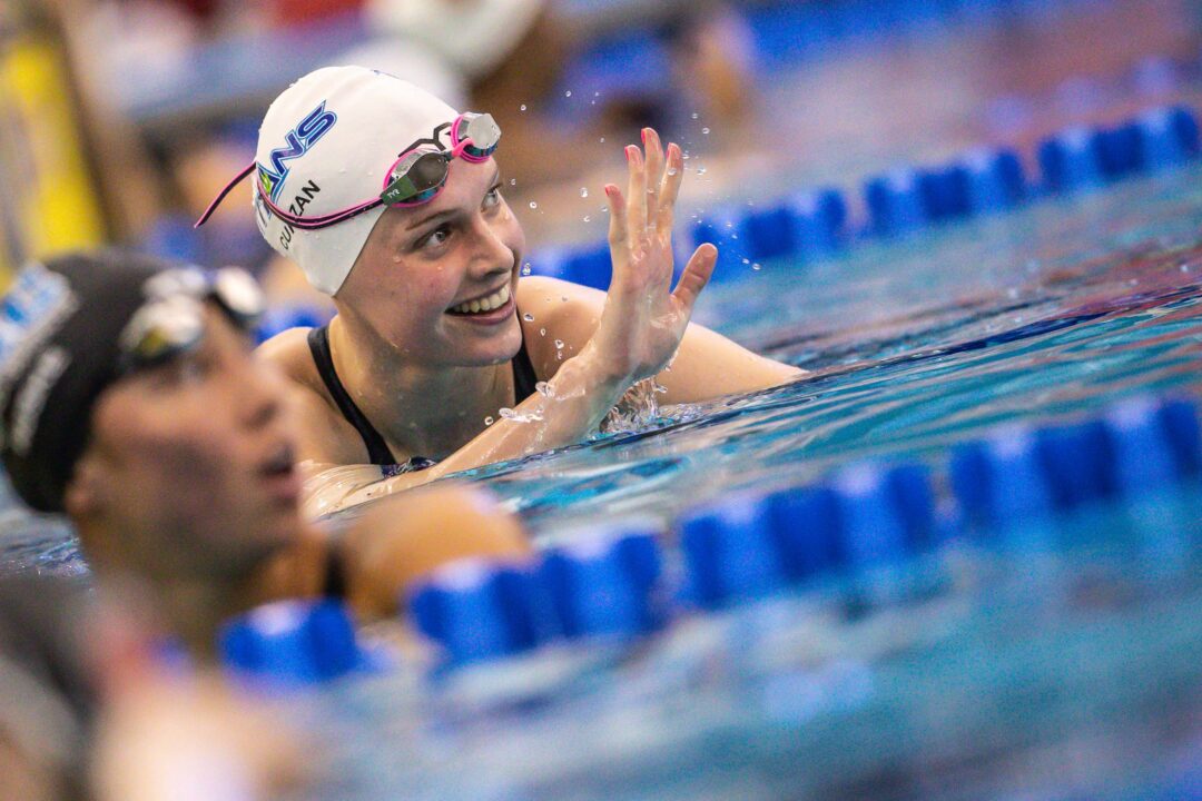 Claire Curzan Moves To #10 All-Time In the 200 Back With 1:48.50 In Greensboro