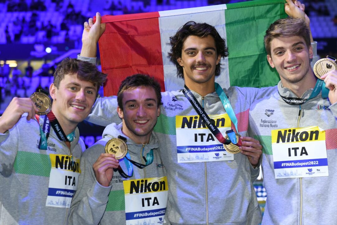 arena Swim of the Week: Italian Men Rise To The Occasion In 400 Medley Relay