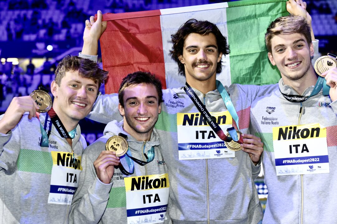 Italiener gewinnen zum ersten Mal die 4×100 m Lagenstaffel bei Weltmeisterschaften