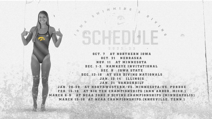 Iowa Women’s Swim & Dive Releases 2022-23 Schedule