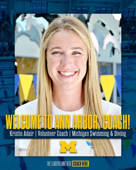 Michigan Announces the Addition of Kristin Adair as a Volunteer Assistant Coach