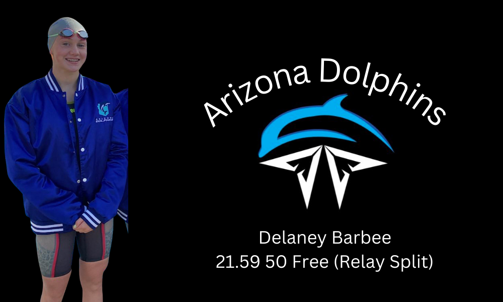 13-Year Old Delaney Barbee Splits 21.5 in a 50 Yard Free (Relay Anchor)