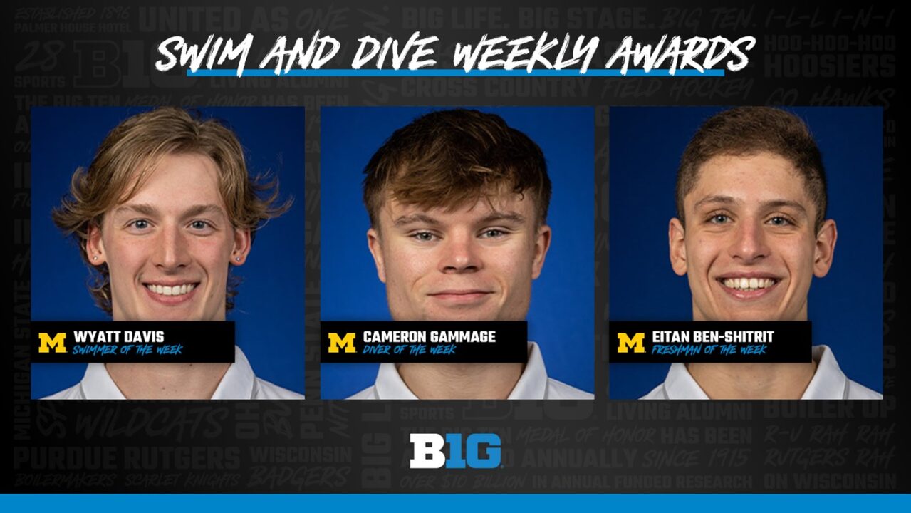 Michigan Sweeps Men’s Big Ten Swimming & Diving Weekly Awards