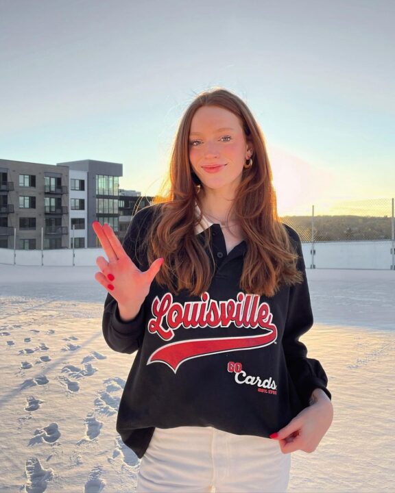 After 2.5 Years Away From Swimming, Lucy Mehraban Wins State & Commits to Louisville