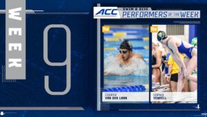 Pitt’s Van der Laan, Yendell Named ACC Swimmers of the Week
