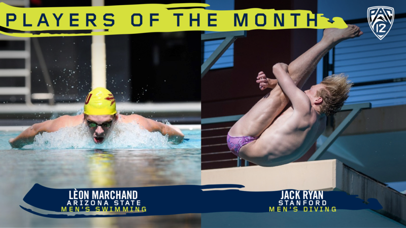 Leon Marchand Named Pac-12 Men’s Swimmer of the Month; Jack Ryan Earns Diving Honors