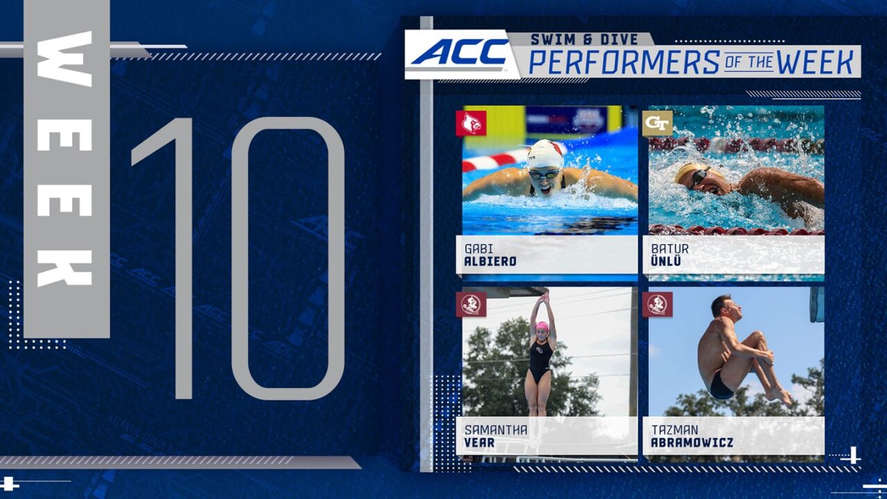 Georgia Tech’s Batur Ünlü, Louisville’s Gabi albiero Named ACC Swimmers of the Week