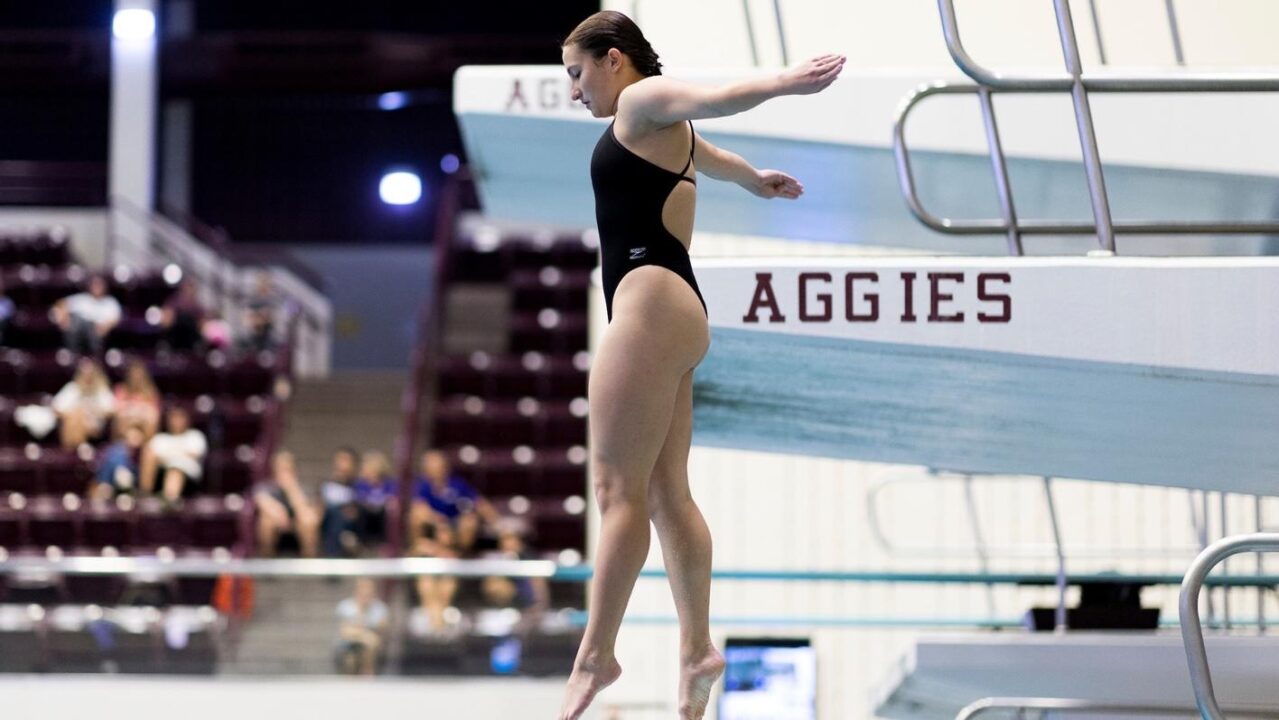 Texas A&M’s Clairmont Wins Twice At Air Force Diving Invite