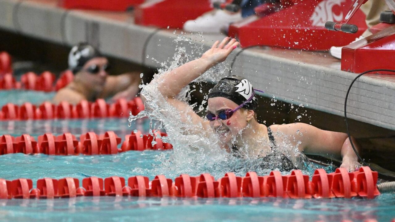 Washington State Sets Six Pool Records, Win All 14 Events In Senior Night Win Over Idaho