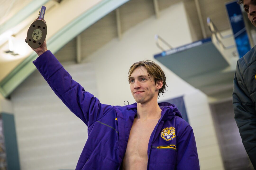 Brooks Curry Swims US-Leading 100 Free in Sunday Prelims at LSU