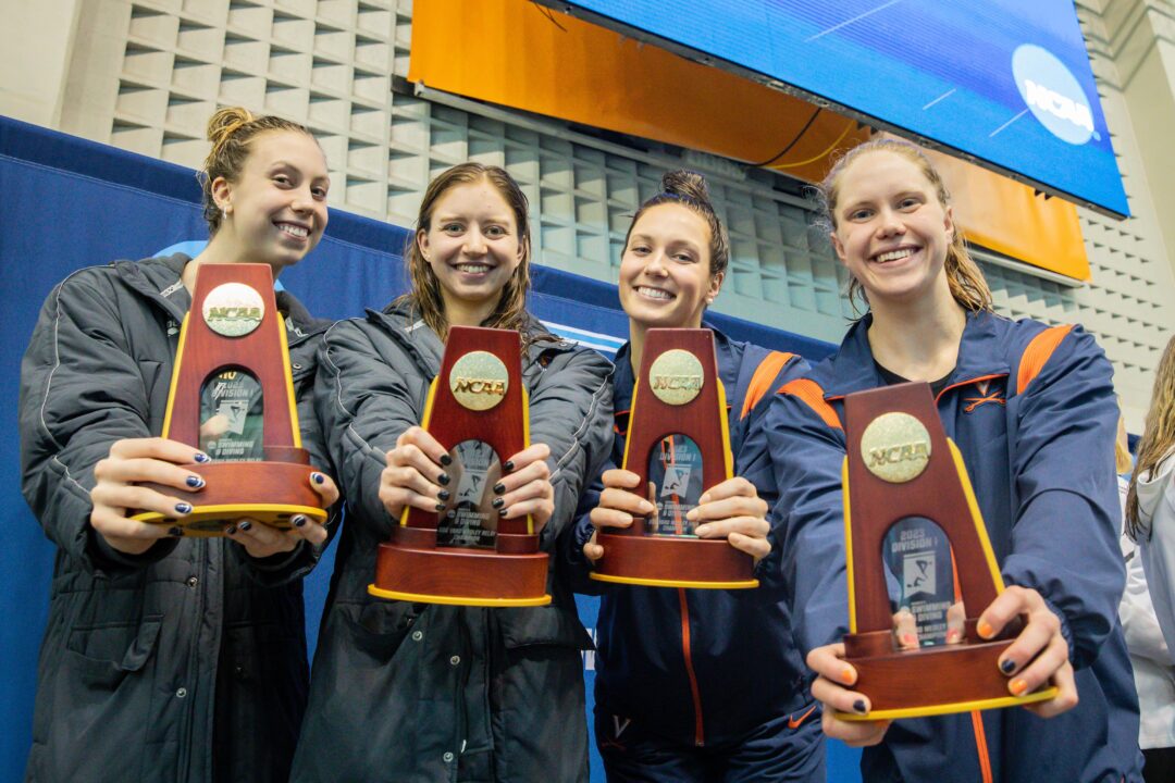 Virginia Sets New American, US Open, and NCAA Records with 1:31.51 200 Medley Relay