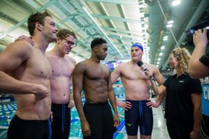Adam Chaney on UF’s 400 Medley Relay Win: “We knew it was going to take a record to win”