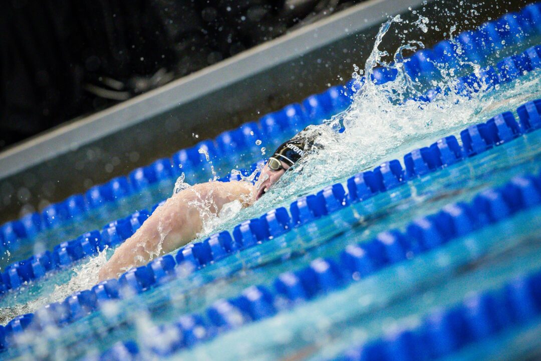 Jack Hoagland Stays Undefeated in 1000 Free, Danny Kovac Makes SMU Debut in Loss to UNC