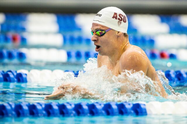 Leon Marchand Continues Record Barrage With 49.23 Breast Split, Fastest Ever