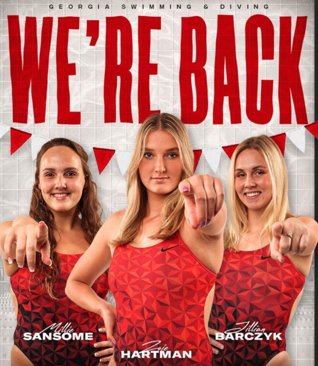 Hartmann, Barczyk, and Sansome Return to Georgia for 5th Year on Women’s Side