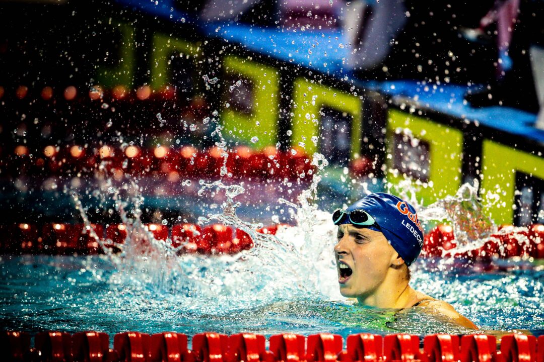 WATCH: Katie Ledecky Hits 3:56.81 400 Free, Her Fastest in Nearly 9 Years (Day 2 Race Videos)