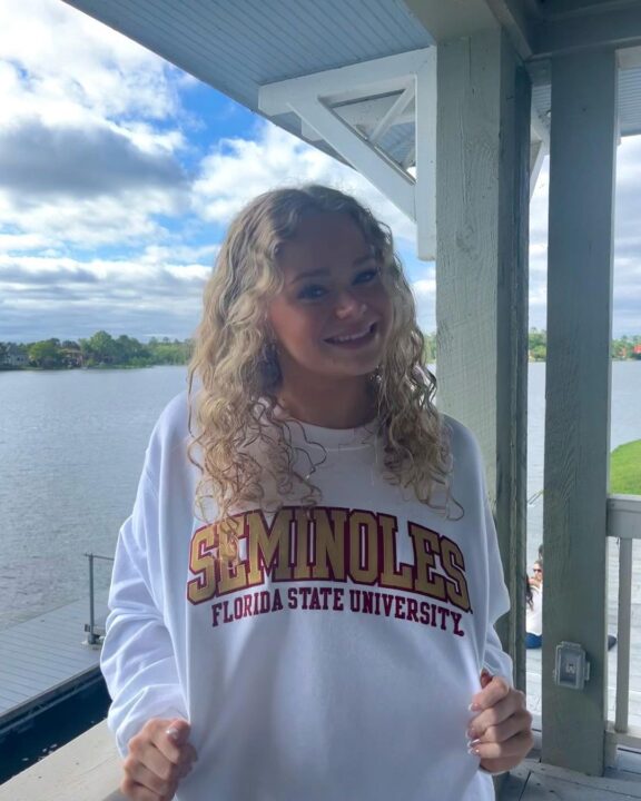 Breaststroker Evlin Riederer Commits to FSU (2024) with #11 Time in Program History