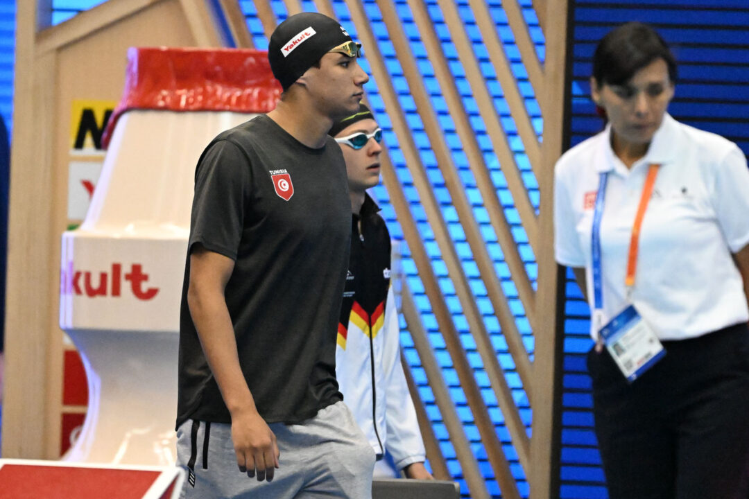 Ahmed Hafnaoui Finishes 17th in 400 Free Prelims After Last Year’s World Champs Silver