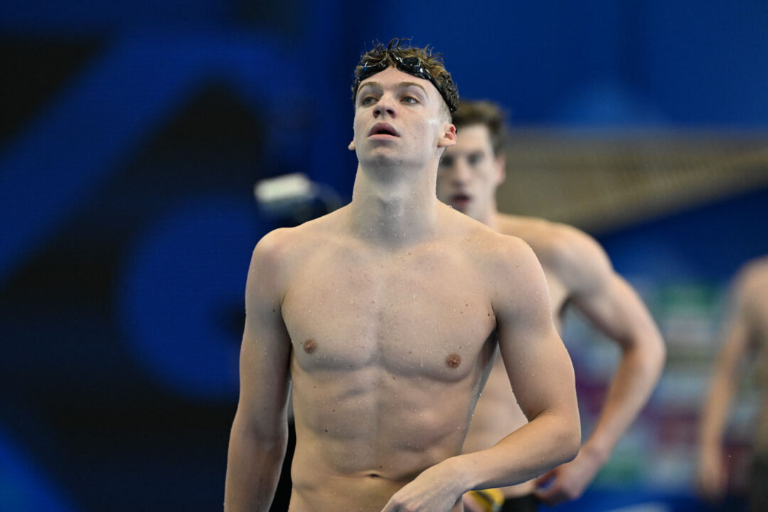 Leon Marchand Clocks PB in 100 Fly (52.42), Loses First Race in Over a Year (100 Back)
