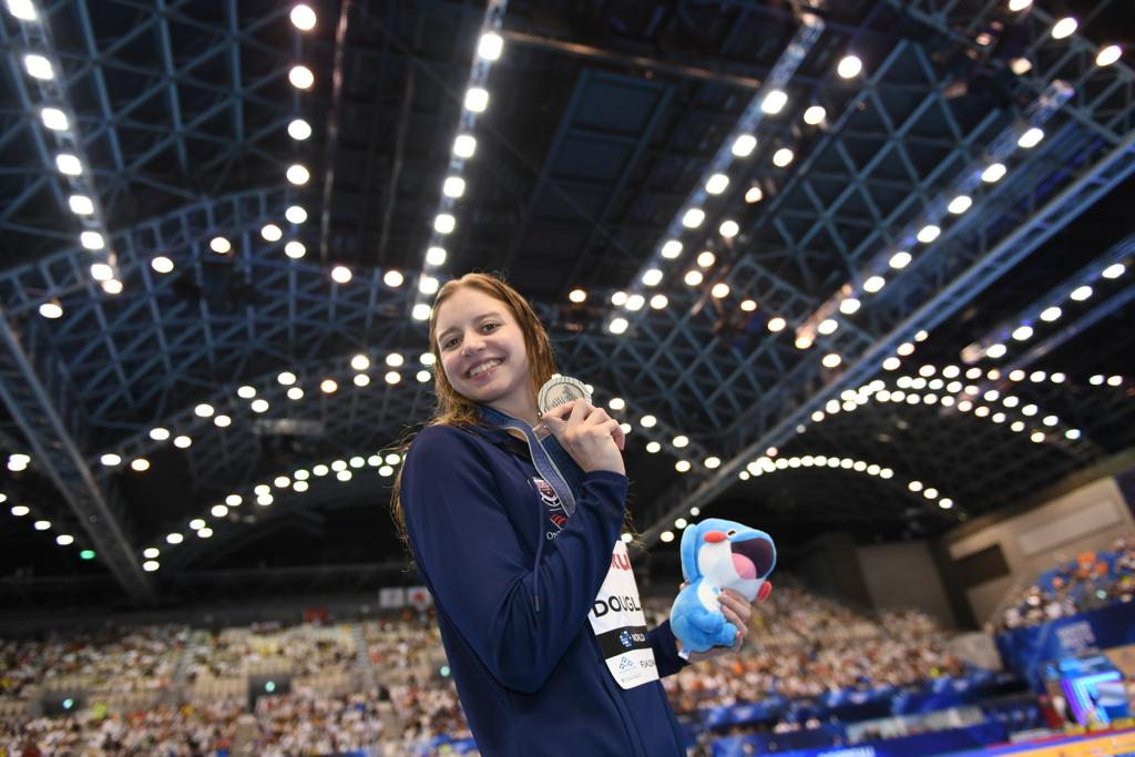 Katie Ledecky, Kate Douglass Named Co-Female Athletes of the Year at 2023 Golden Goggles
